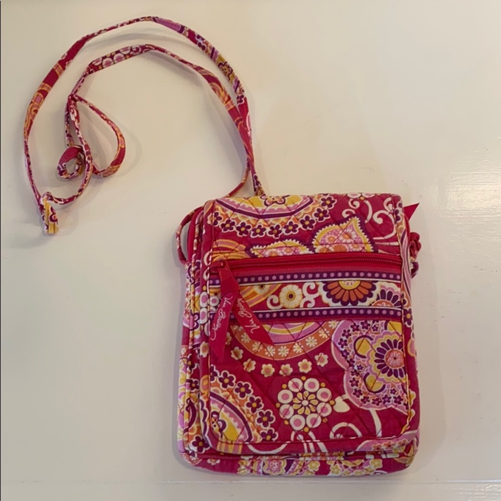 Vera Bradley Mini Crossbody in Raspberry Fizz
